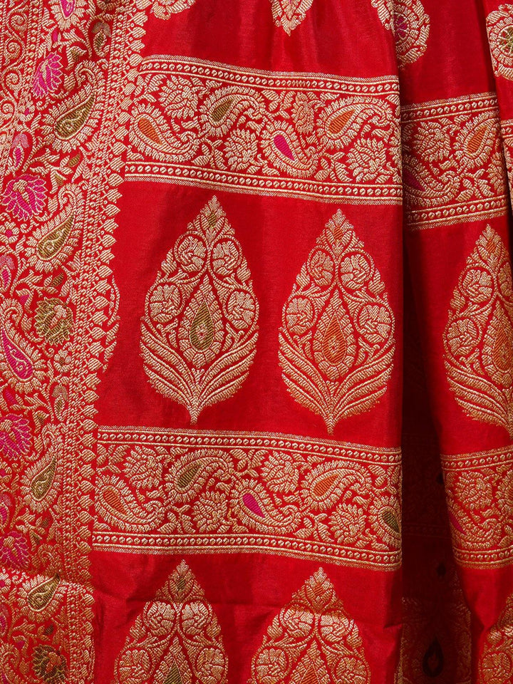 Red Banarasi Silk Saree - S71 Label Veena