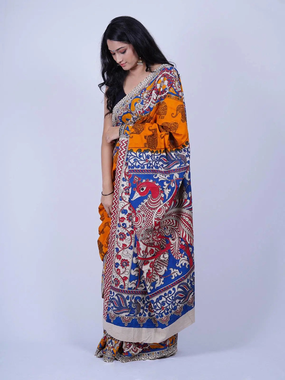 Hand Block Printed Saree Pure Silk