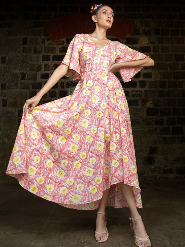 The Pink Valley Cotton Dress - WD03